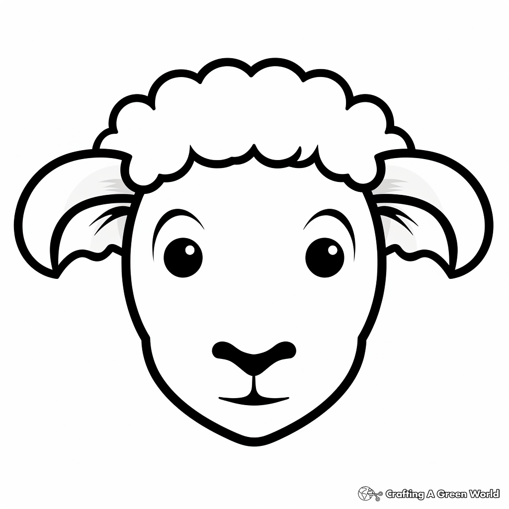 Sheep head coloring pages