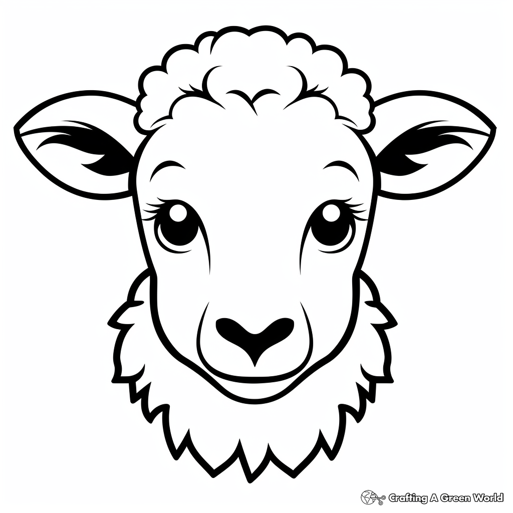 Sheep head coloring pages