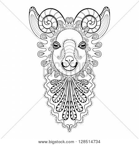 Vector zentangle ram vector photo free trial bigstock