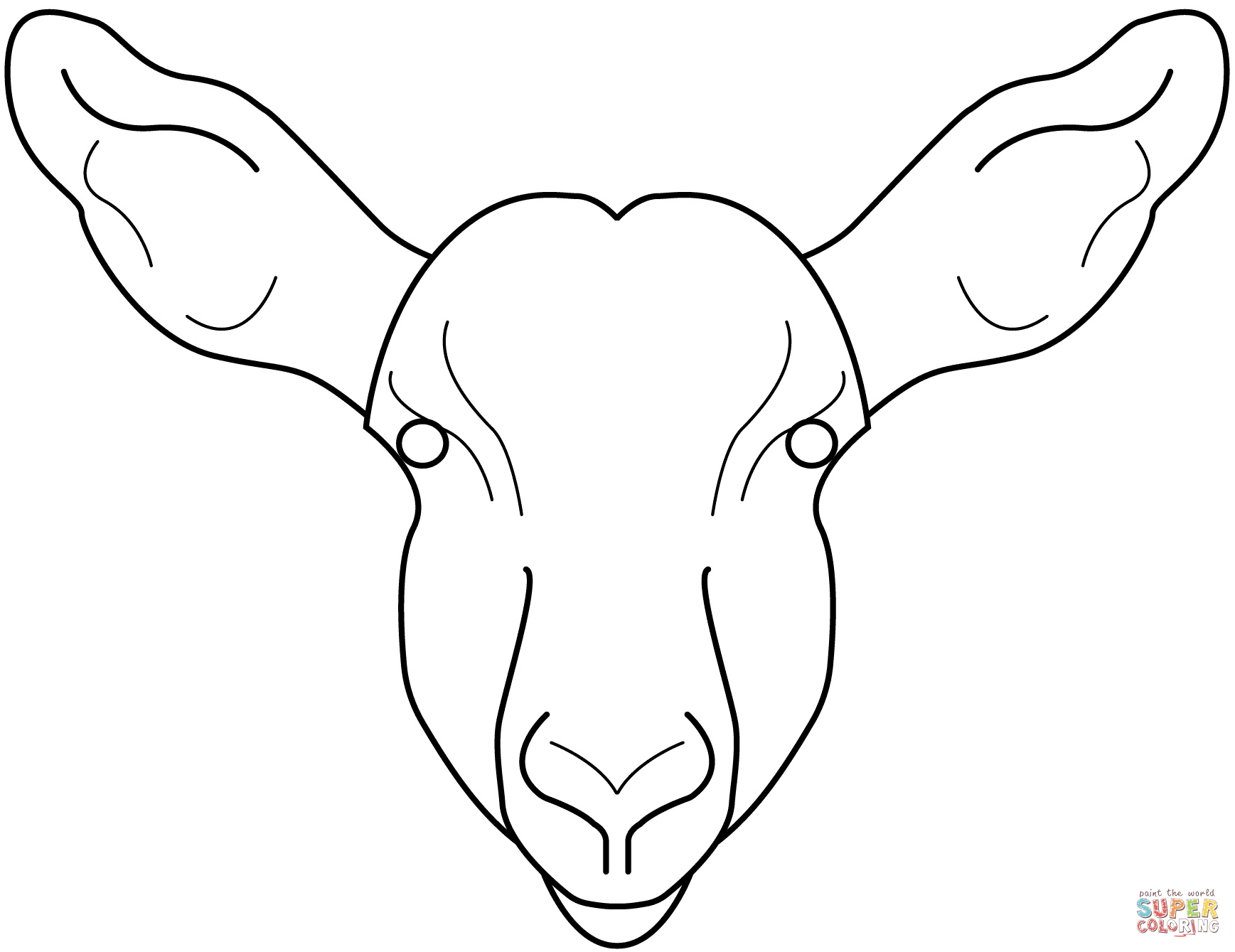 Sheep face coloring page free printable coloring pages