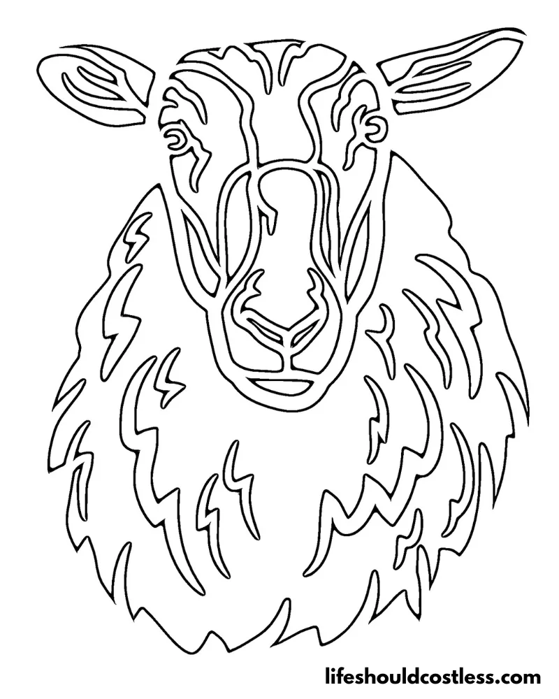 Sheep coloring pages free printable pdf templates