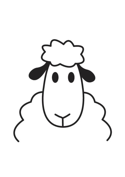 Coloring page sheep head