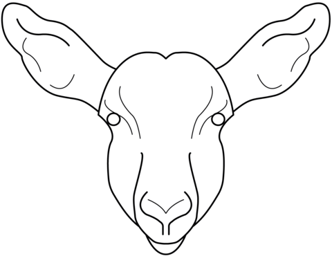 Sheep face coloring page free printable coloring pages