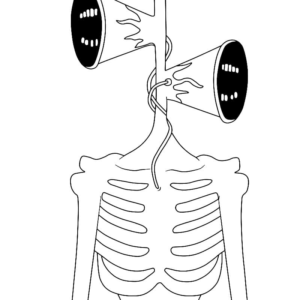 Siren head coloring pages printable for free download