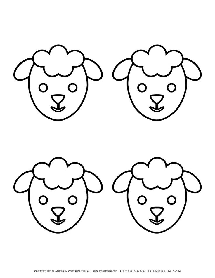 Sheep head coloring page