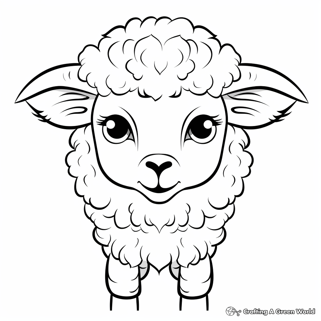 Sheep head coloring pages