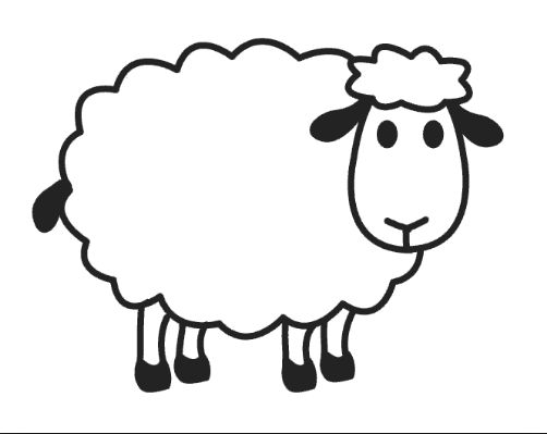 Sheep crafts sheep template sheep outline