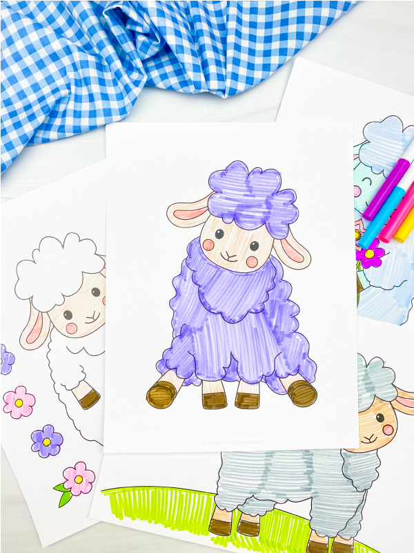 Free printable sheep coloring pages