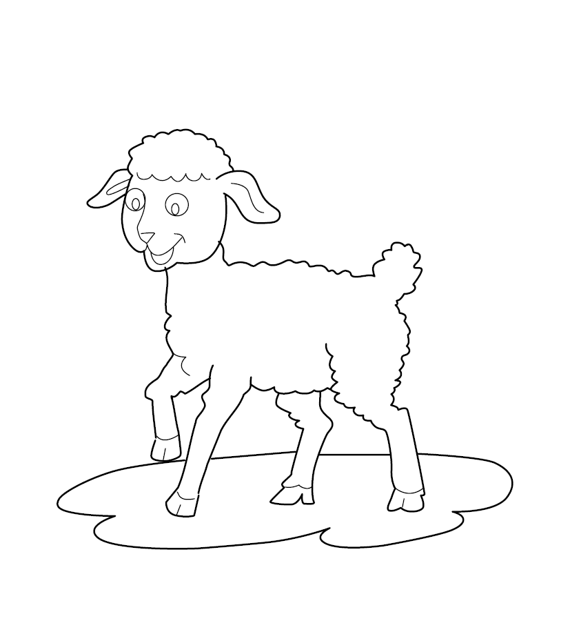 Sheep colouring page free colouring book for children â monkey pen store