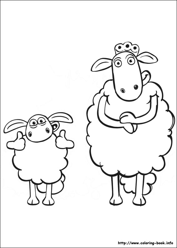 Shaun the sheep coloring picture