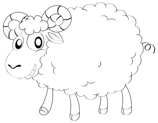 Printable sheep coloring pages vectors illustrations for free download