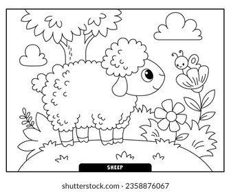 Sheep coloring page images stock photos d objects vectors