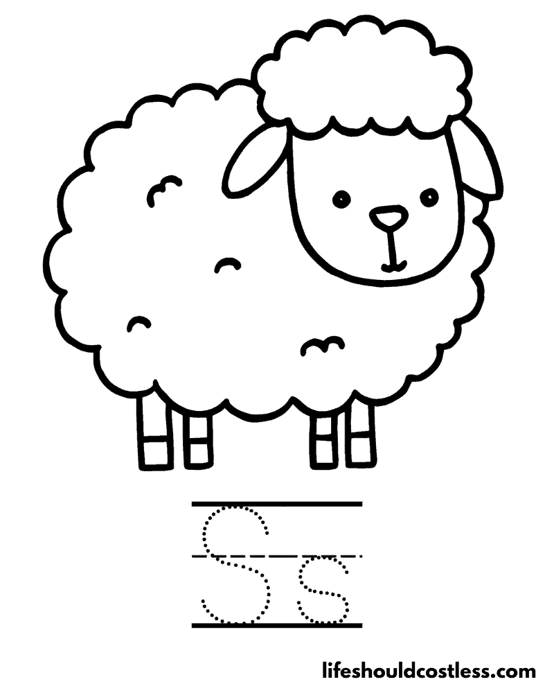 Sheep coloring pages free printable pdf templates