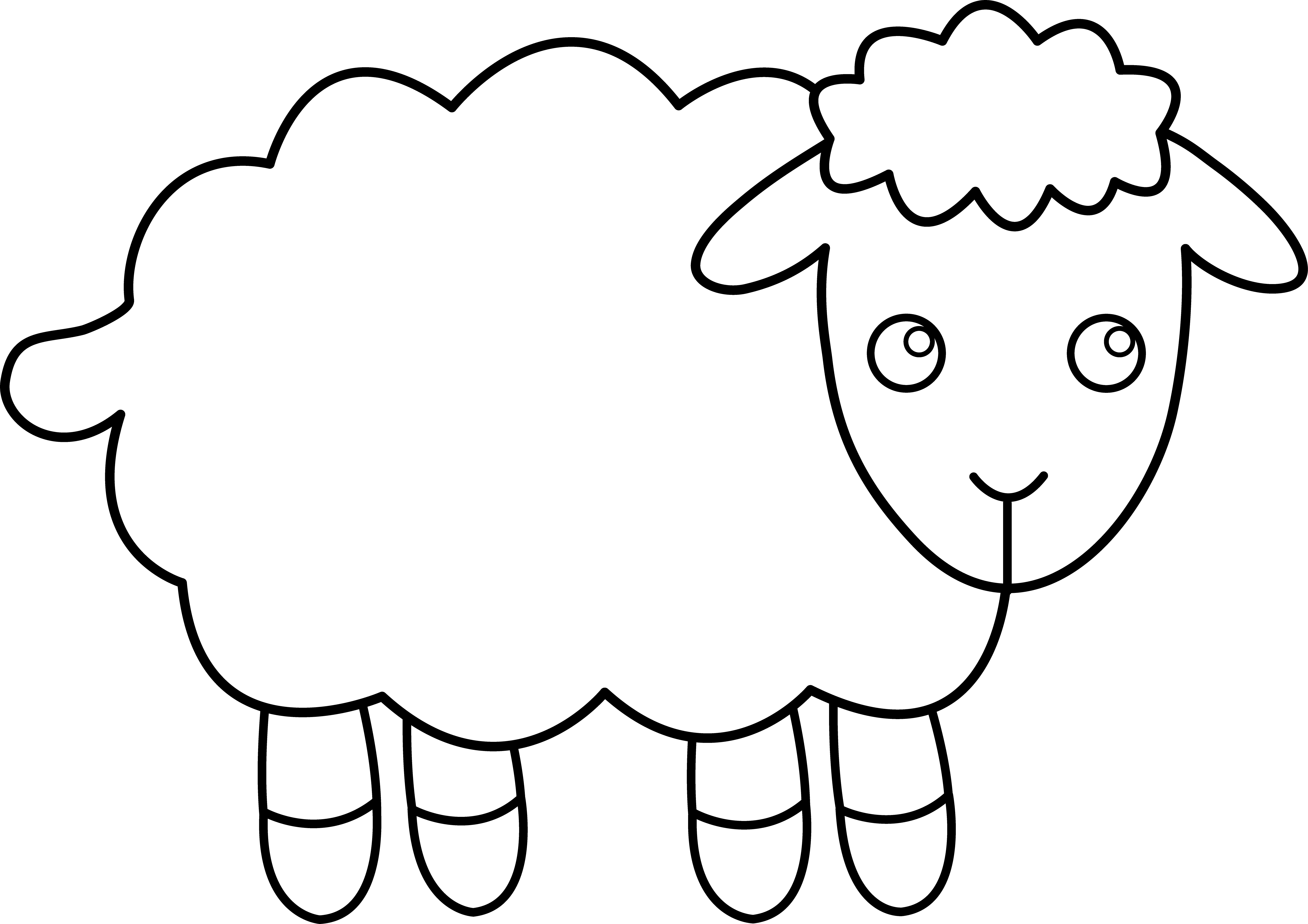 Free printable printable sheep template