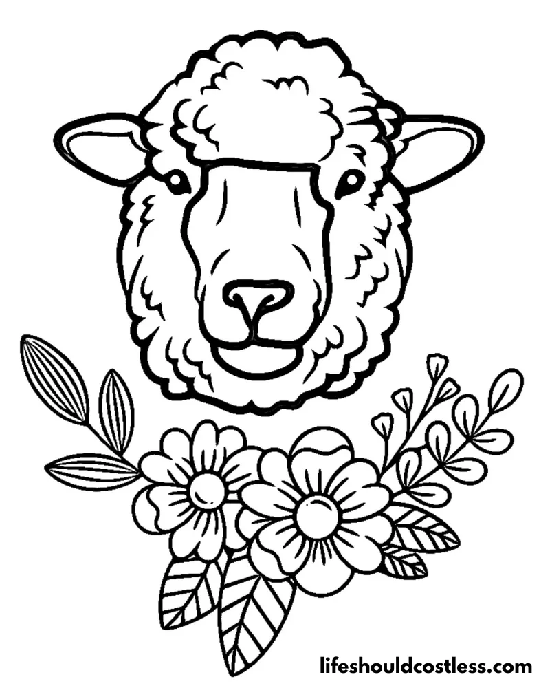 Sheep coloring pages free printable pdf templates