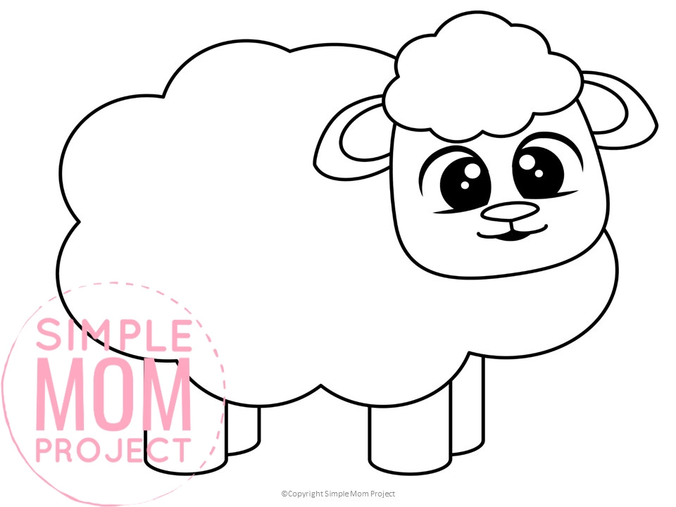 Free printable sheep template â simple mom project