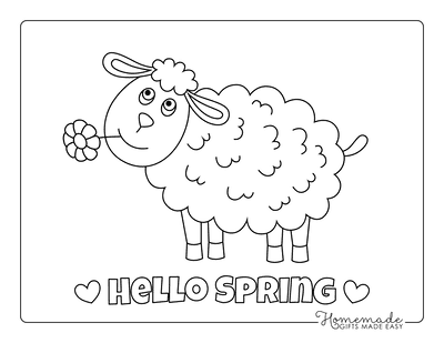 Free printable spring coloring pages for kids adults