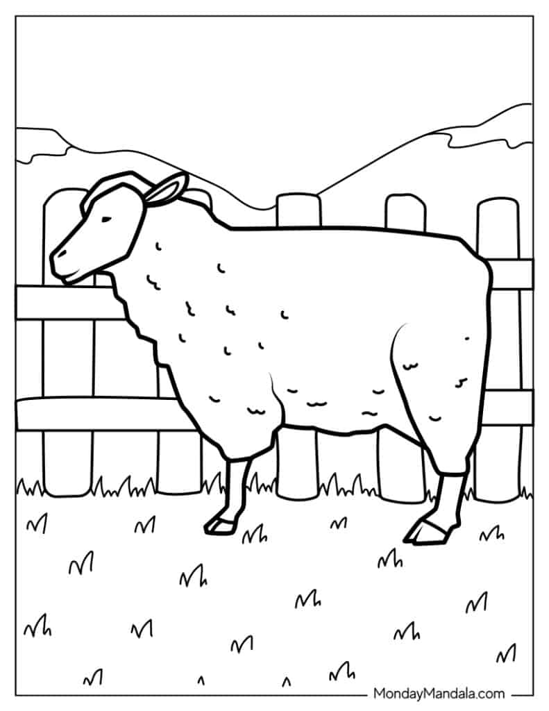 Farm coloring pages free pdf printables