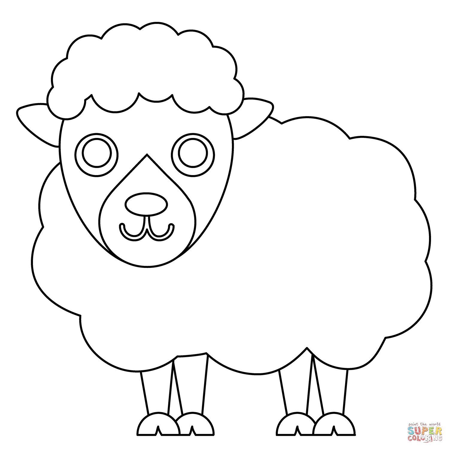 Ewe emoji coloring page free printable coloring pages