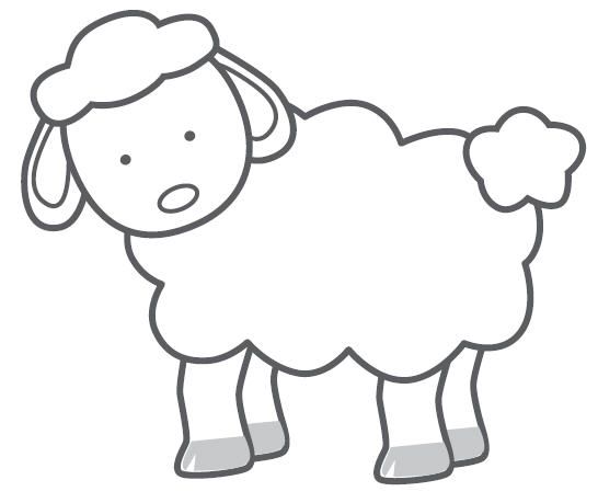 Printable cut out sheep template