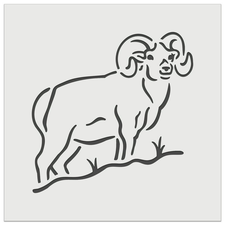 Bighorn sheep ram diy cookie wall craft stencil