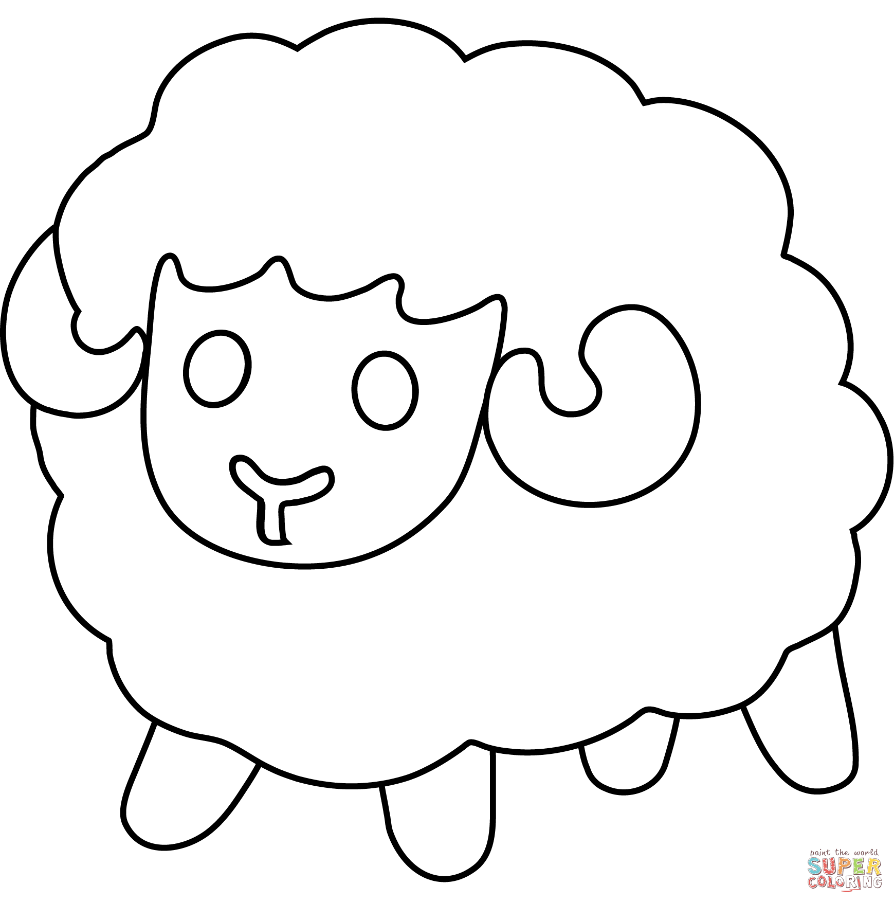 Ewe emoji coloring page free printable coloring pages