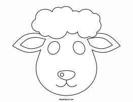 Printable lamb mask