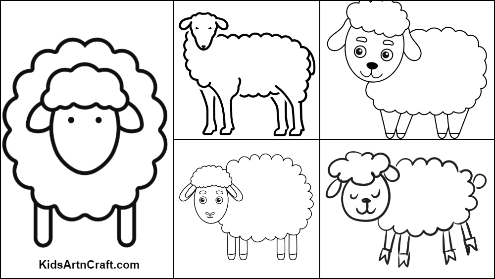 Sheep coloring pages for kids â free printables