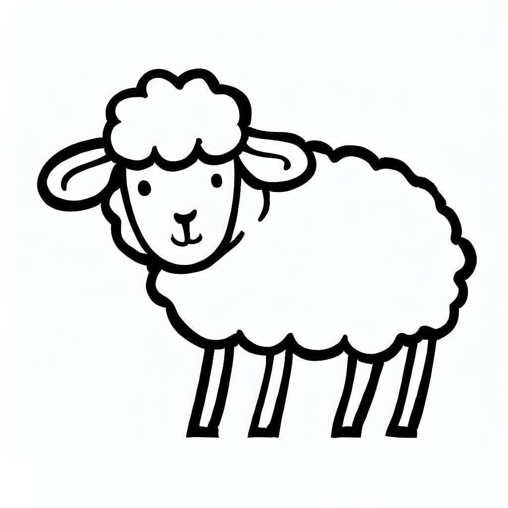 Sheep printable coloring page