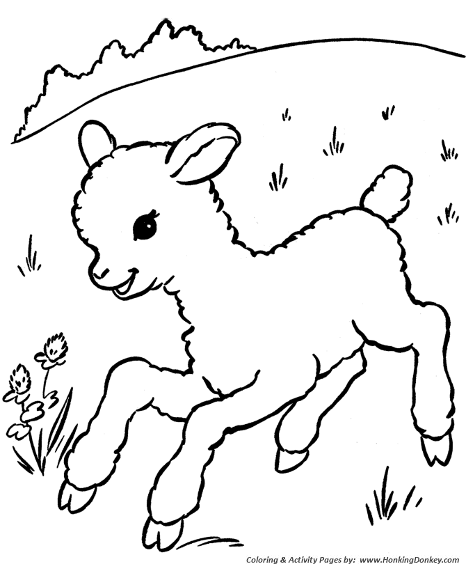 Farm animal coloring pages printable sheep coloring page and kids activity sheet