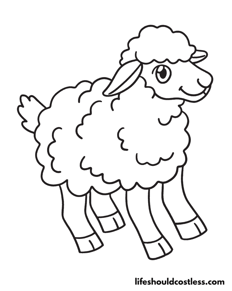 Sheep coloring pages free printable pdf templates