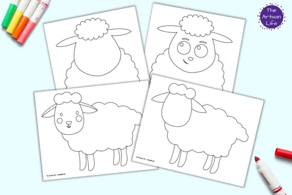 Free printable sheep templates