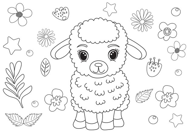 Page sheep coloring page pdf images