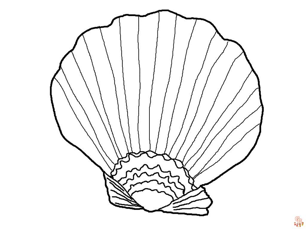 Dive into fun with sea shell coloring pages