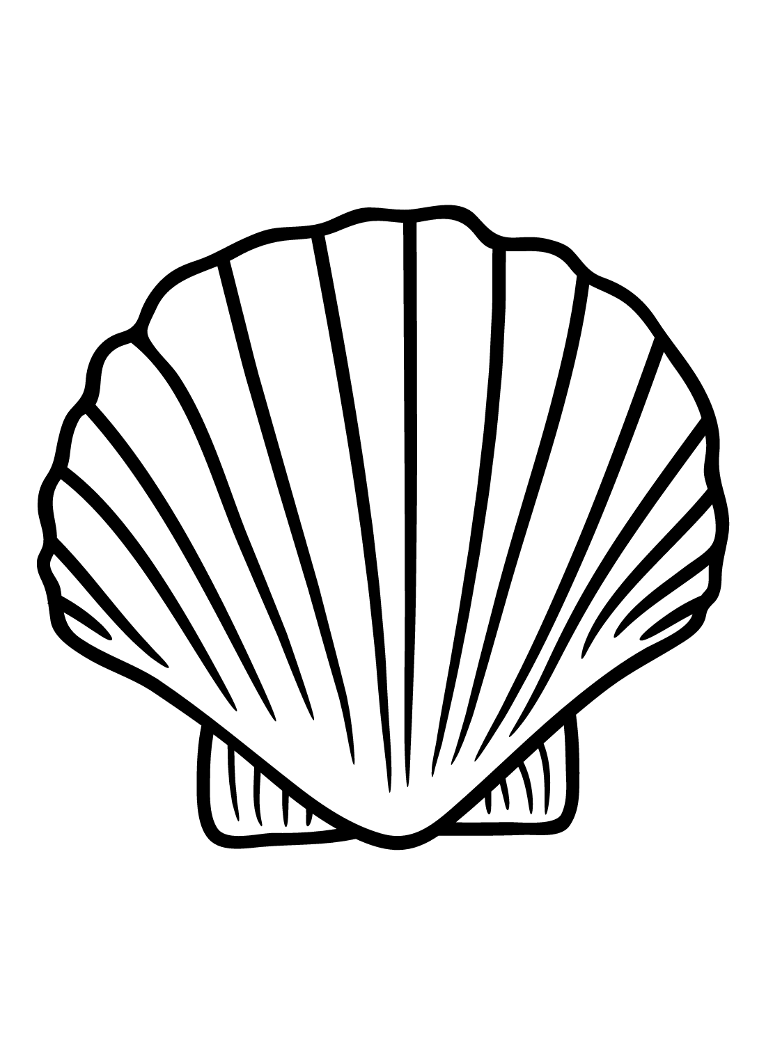 Scallop coloring pages printable for free download