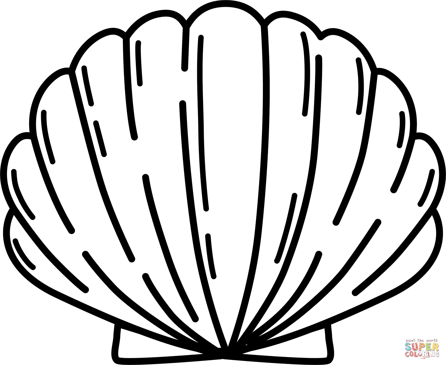 Seashell coloring page free printable coloring pages