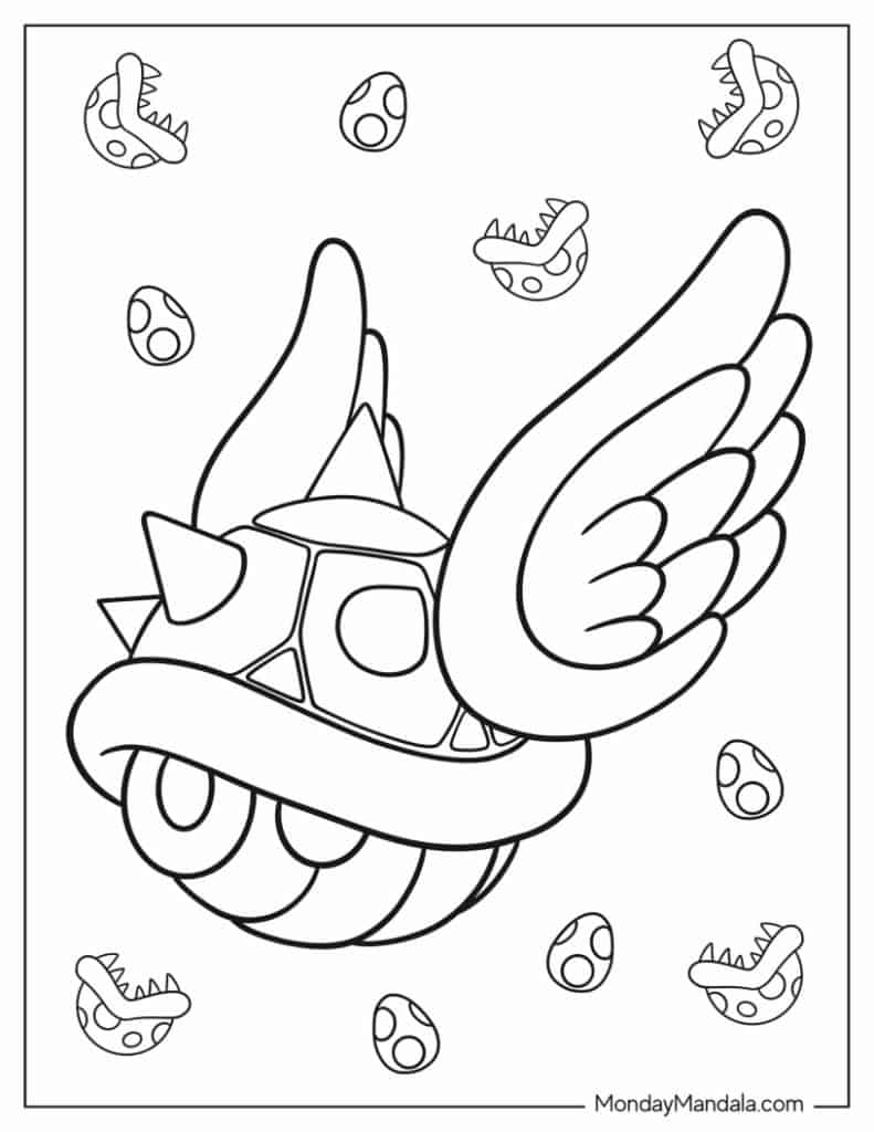 Mario kart coloring pages free pdf printables