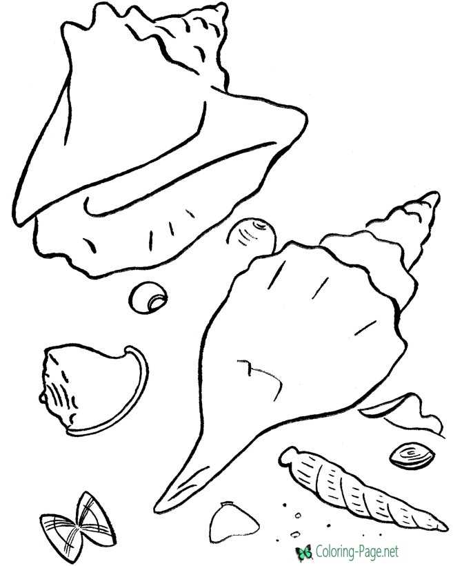 Beach coloring pages