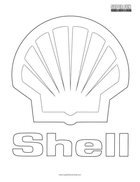 Shell logo coloring page