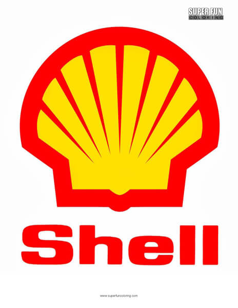 Shell logo coloring page