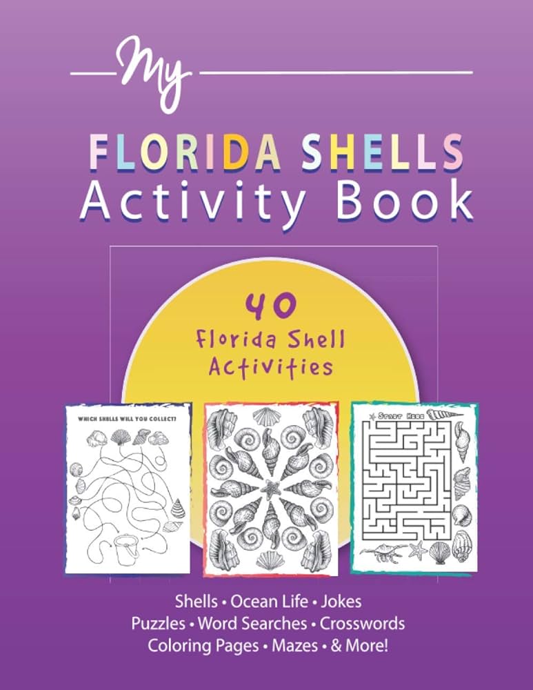 My florida shells coloring activity book diblasi julianne black books