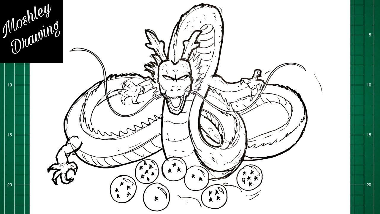 How to draw shenron fro dragon ball z