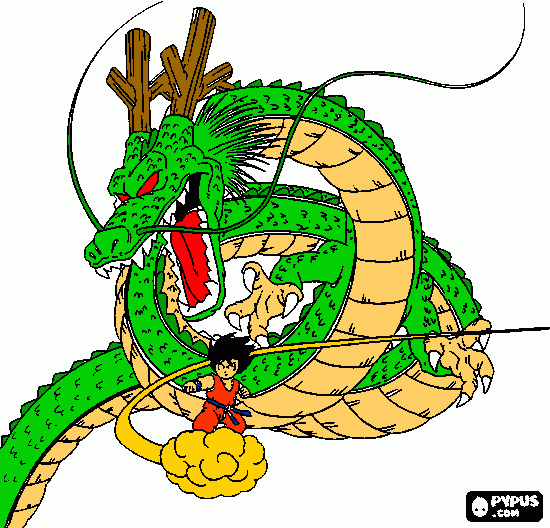 Dragon shenron coloring page printable dragon shenron