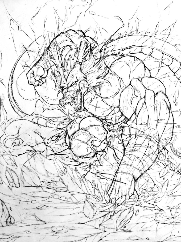 X äçyannïãshenron warrior sketch ew piece ining dragonball dragonballz dragonballsuper dragonballsupersuperhero httpstcoaaxlgstjtaã x