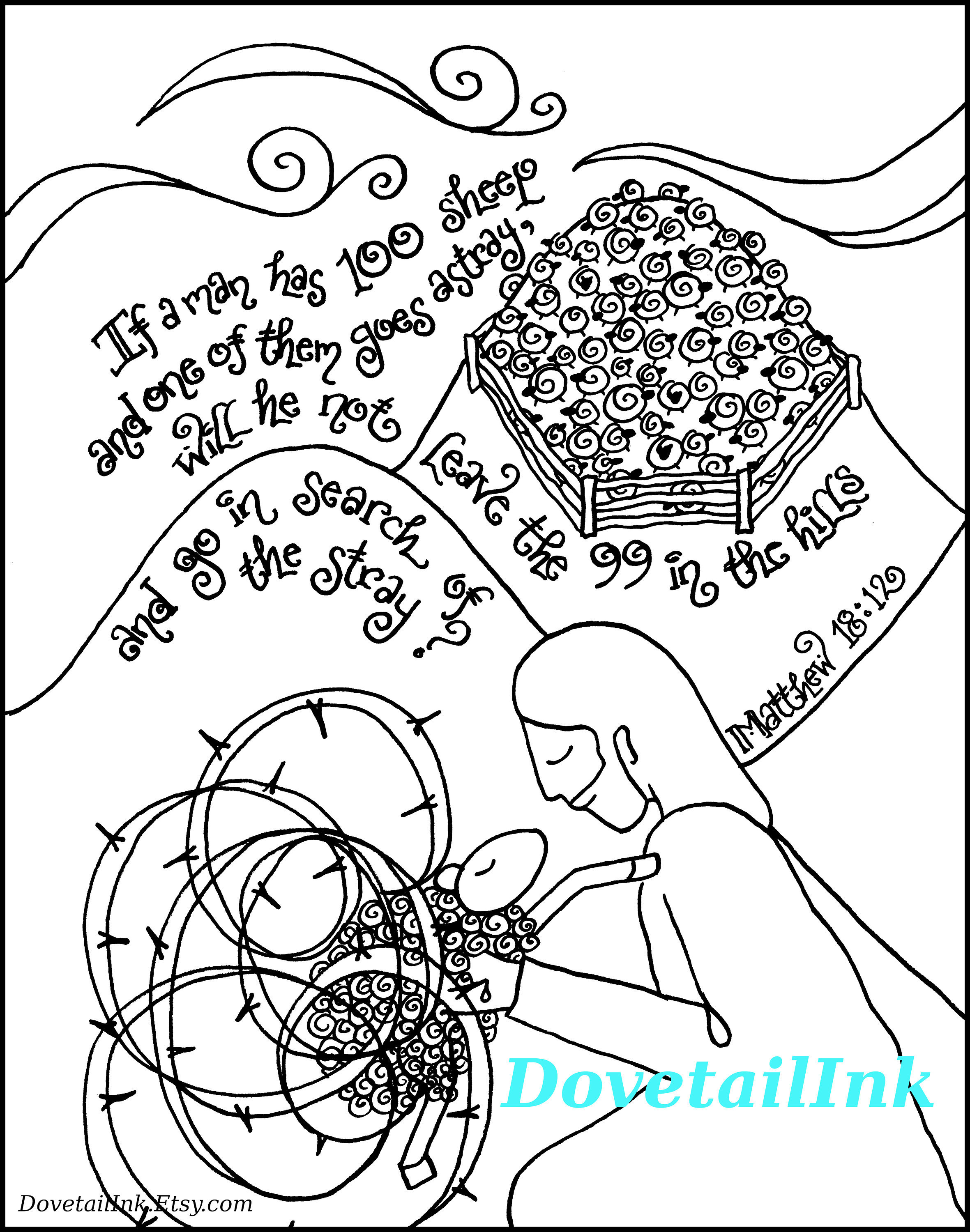 Printable good shepherd and sheep coloring page catholic for all ages matthew re class sunday school catechesis of good shepherd download now