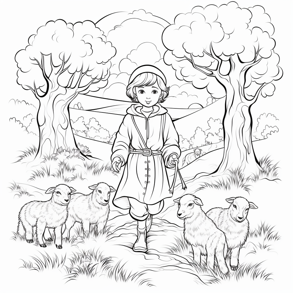 Shepherd coloring pages