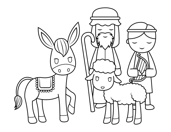 Printable shepherd coloring page