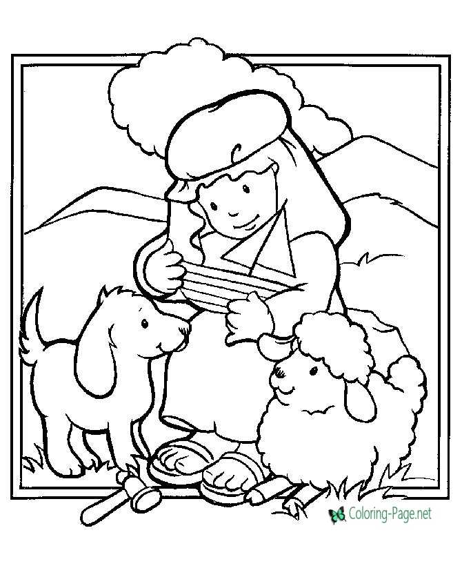 Shepherd christian coloring pages