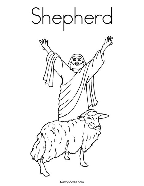 Shepherd coloring page