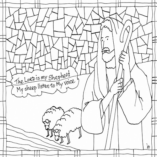 Jesus the good shepherd coloring page â stushie art